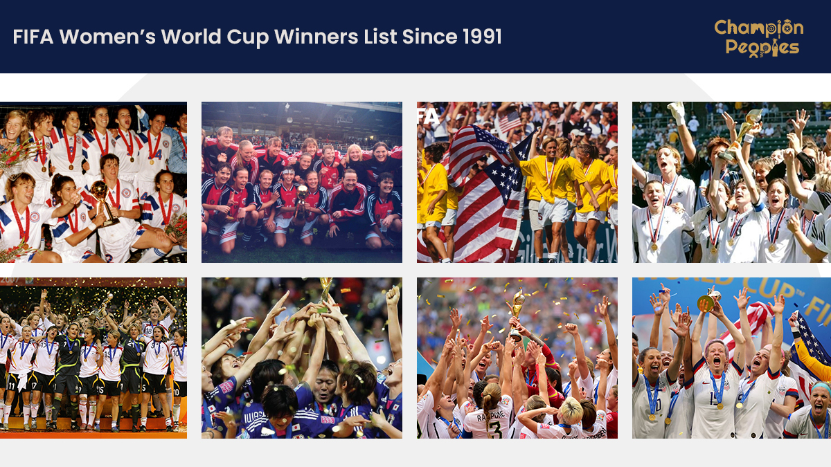 FIFA Women’s World Cup Winners List Since 1991 ChampionPeoples