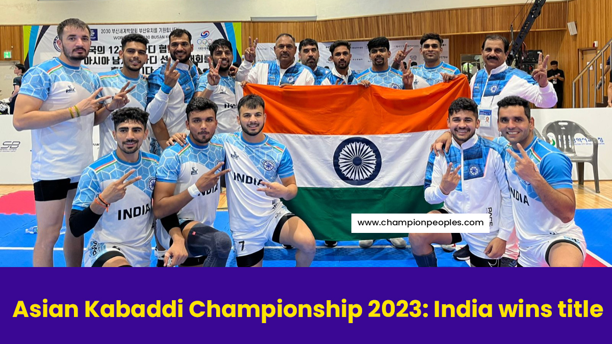 Asian Kabaddi Championship 2023 India wins Title, Highlights, Winning